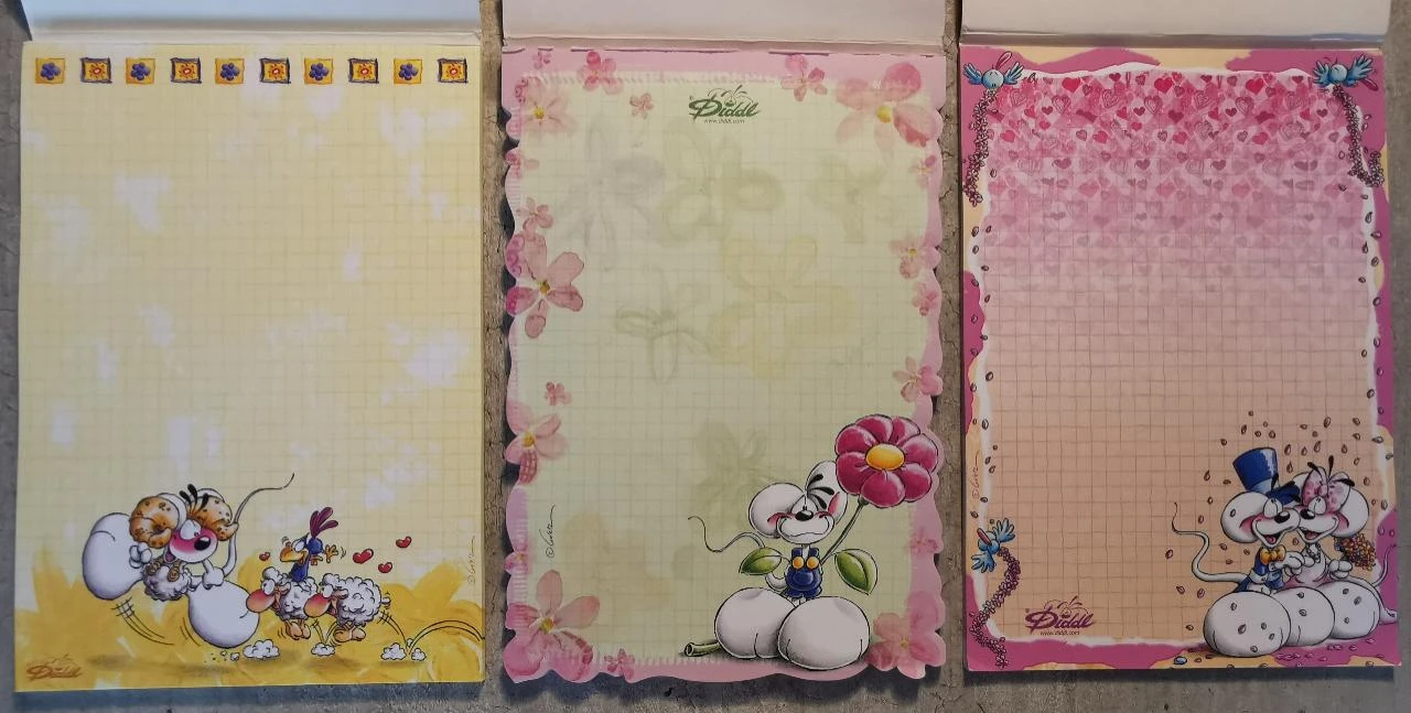 Lot feuilles A5 Diddl couleurs